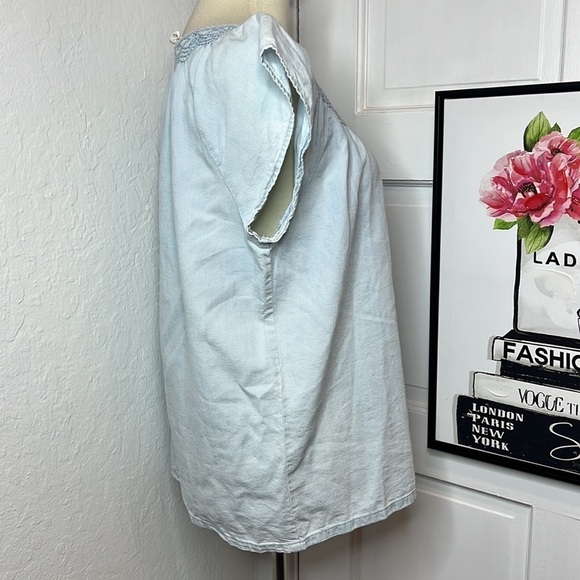 Soft Joie Qwynn Sunbleach Wash Top Size M - Picture 4 of 10